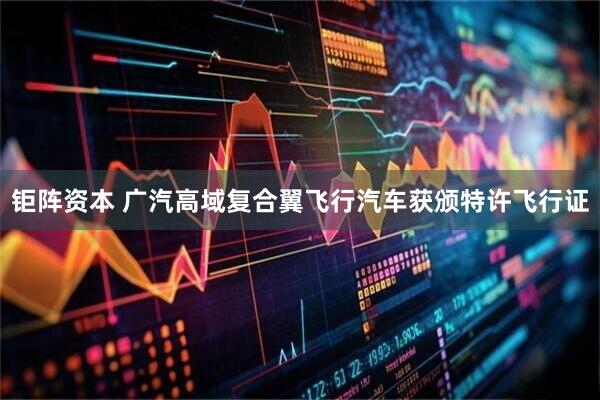 钜阵资本 广汽高域复合翼飞行汽车获颁特许飞行证